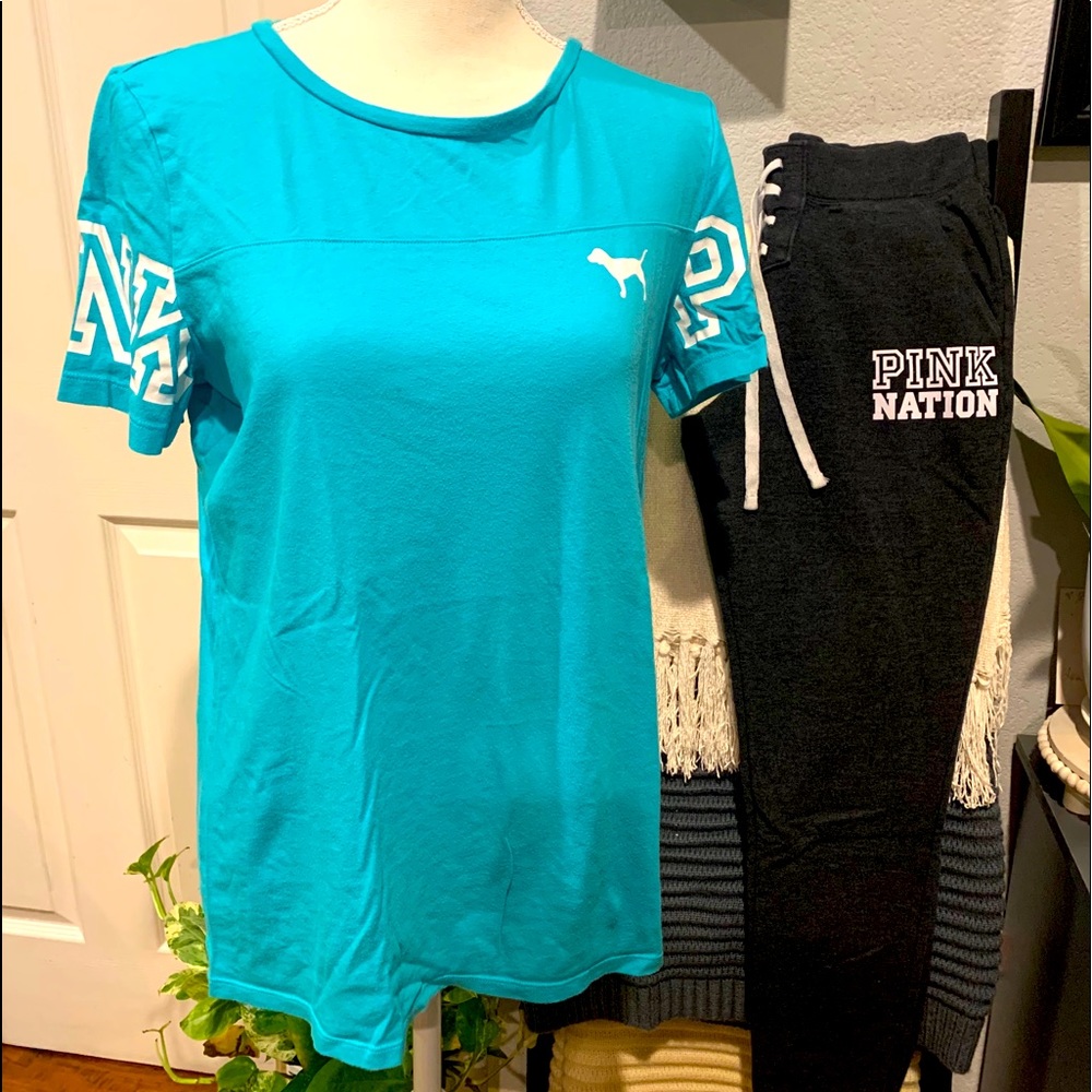 PINK tee and jogger set